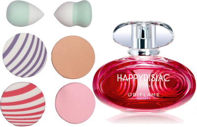 

Oriflame Sweden Happydisiac Woman Eau De Toilette 50ml (31630) With Puff Sponge(Set of 7)