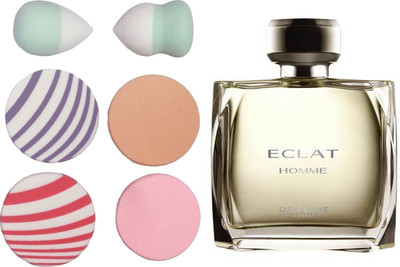 

Oriflame Sweden Eclat Homme Eau de Toilette 75ml (30173) With Puff Sponge(Set of 7)