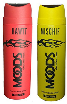 

Moods Hawtt Body Spray - For Men(200 ml, Pack of 2)