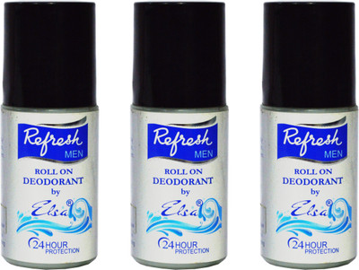 

Elsa Refresh Roll-on Antiperspirant Simply Fresh 3.5oz Deodorant Roll-on - For Men(120 g, Pack of 3)