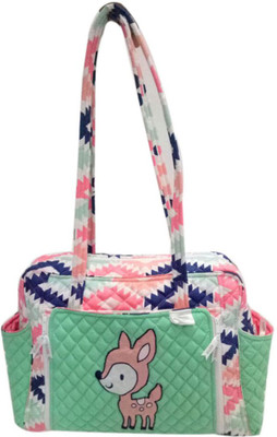 

Bacati Aztec Coral Mint Navy Baby Diaper Bag(Multicolor)