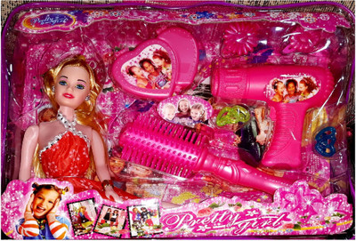 

Charlies Toy Factory Pretty Girl Beauty Set With Doll(Multicolor)