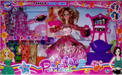 

Charlies Toy Factory Presents Perfect Style Doll with All Accessories And With All sets Of Beauty Combination Vogue Trend(Multicolor)