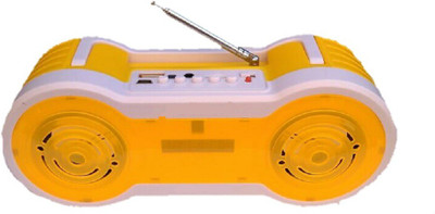 CRETO latest high sound fm radio supports memory card, usb pendrive, aux, with remote control FM Radio(Yellow)
