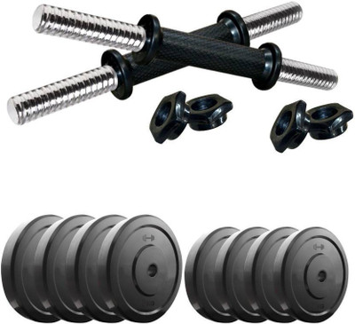 

Monika Sports 12 kg adjustable dumbell for exercise in home & Adjustable Dumbbell(15 kg), Black