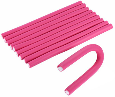 

Store2508 (10 Pieces) 12 mm / 24 Cms Magic Hair Foam Rollers Soft Twist Curler Rods For Your Hair Hair Curler(Pink)