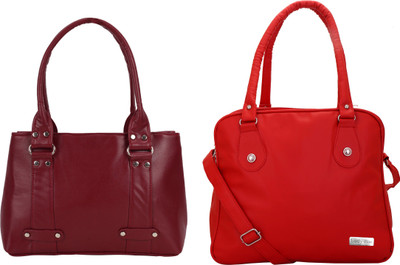 

Lady bar Hand-held Bag(Red, Maroon), Maroon;red