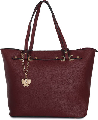 

Butterflies Hand-held Bag(Maroon)