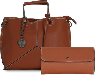 

Butterflies Hand-held Bag(Brown)