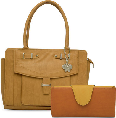 

Butterflies Hand-held Bag(Tan)