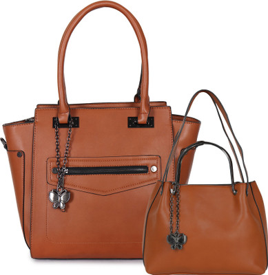 Butterflies Hand-held Bag(Brown)