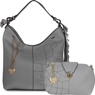 

Butterflies Hand-held Bag(Grey)