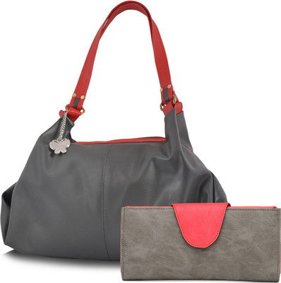 Butterflies Hand-held Bag(Grey)