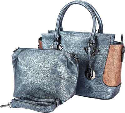 

DAKS Hand-held Bag(Brown, Blue), Blue;brown