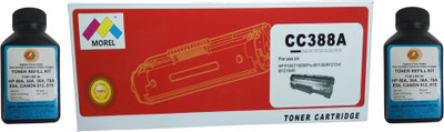 

MOREL COMPATIBLE TONER CARTRIDGE FOR USE IN HP LASERJET 1007 / 1008 / 88A AND 2 REFILL BOTTLES Single Color Ink Toner(Black)