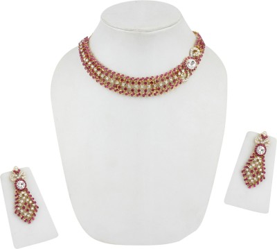 Jewels Capital Alloy Gold-plated Gold, Pink, Multicolor Jewellery Set(Pack of 1)