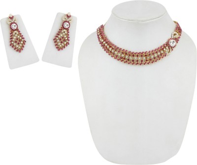 Styylo Jewels Alloy Gold-plated Gold, Pink, Multicolor Jewellery Set(Pack of 1)