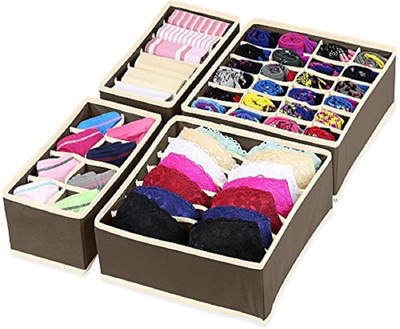 

HOUZIE Lingerie Storage Case(Bra and Panty, Pack of 4)