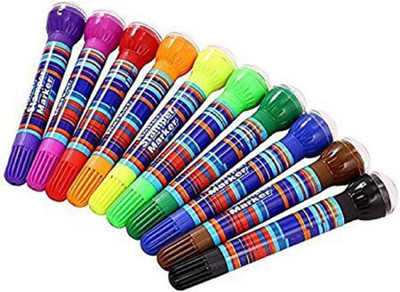 

Fully 10 Roller Stamper Marker Set Decorative Crafts, Greeting Cards, Photo Scrapbooks - Return Gifts for Birthday Party(Set of 10, Multicolor)
