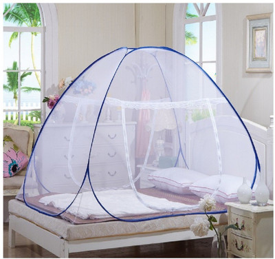 

Litleo HDPE - High Density Poly Ethylene Infants Non Cliclet Side Support Wire Mosquito Net(Blue, White)