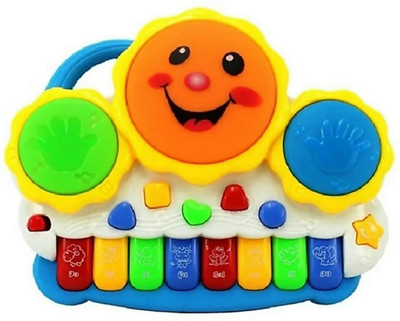 

SANJARY Electronic Drum Plus Organ Piano With Flashing Lights and Melodious Music (Multicolor)(Multicolor)