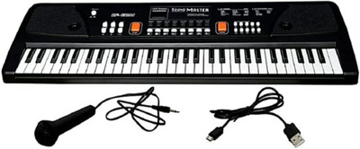 

SANJARY LATEST 49 Key Piano Keyboard Toy for kids DC POWER OPTION + RECORDING + MICROPHONE + DATA CABLE. It has 49 Keys And 16 Tones, 8 Rhythms, 5 Percussions and 6 Demos. Other Functions: Song Record And Play Function, Volume Control, Tempo Control. DIRE
