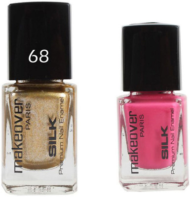 

Makeover Professional Nail Paint Combo Velvet-Wine-64 , Natural-Pink-24 (9 ml, Pack of 2) Multi(Pack of 2)