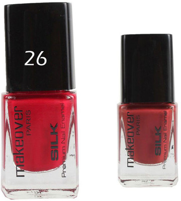 

Makeover Professional Nail Paint Cherry Red-26 , Nail Paint Red Brown-35 Multi(Pack of 2)