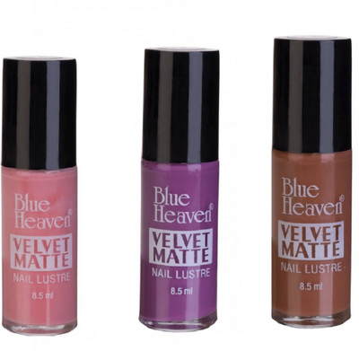 

Blue Heaven Velvet Matte Nail Luster 22,23,24 shade multicolour(Pack of 3)