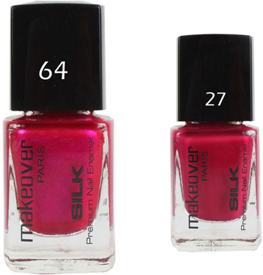 

Makeover Professional Nail Paint Combo Velvet-Wine-64 , Love-Affair-27 (9 ml, Pack of 2) Multi(Pack of 2)