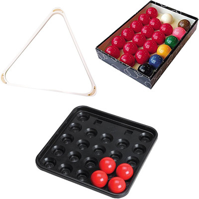 

KBA COMBO OF PARTNERS SNOOKER BALL SET +TRIANGLE +BALL TRAY Billiard Ball(Pack of 3, Multicolor)