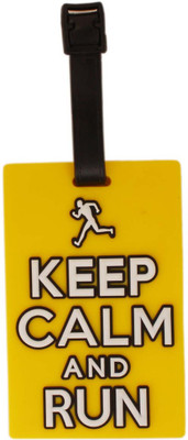 

Tootpado Luggage Tag Keep Calm And Run - Yellow (1i495) - Bag Travel Tags Luggage Tag(Yellow)
