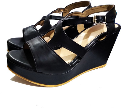 

Fashionitz Women Black Wedges