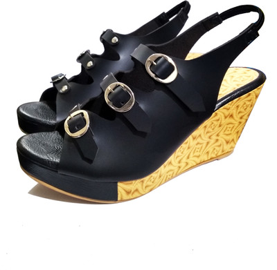 

Fashionitz Women Black Wedges