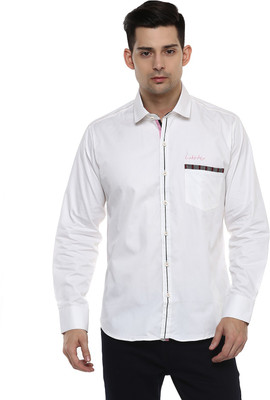 LOBSTER Men Solid Casual White Shirt