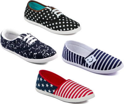 

Asian Women Casual & Running Shoes Combo Pack of 4 Casuals For Women(Multicolor