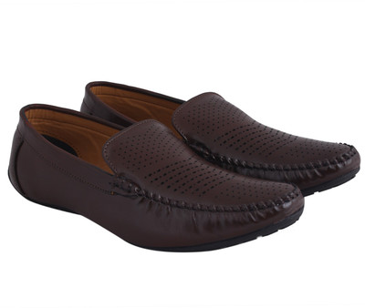 

Crunx British Style Loafers For Men(Brown