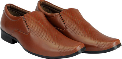 

FAUSTO Business Corporate Slip On For Men(Brown
