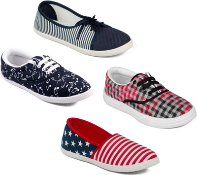 

Asian Women Casual & Running Shoes Combo Pack of 4 Sneakers For Women(Multicolor