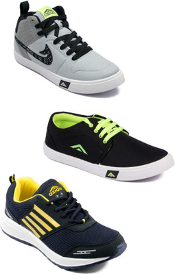 

Asian men's casual & sports shoes combo pack of 3 Sneakers For Men(Multicolor