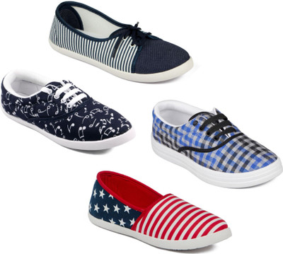 

Asian Women Casual & Running Shoes Combo Pack of 4 Sneakers For Women(Multicolor