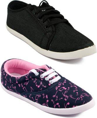 

Asian Women Casual & Running Shoes Combo Pack of 2 Casuals For Women(Black, Pink, Multicolor