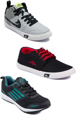 

Asian men's casual & sports shoes combo pack of 3 Casuals For Men(Multicolor