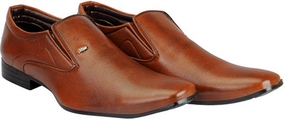 

FAUSTO Business Corporate Slip On For Men(Brown, Teek