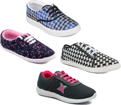 

Asian Women Casual & Running Shoes Combo Pack of 4 For Women(Multicolor
