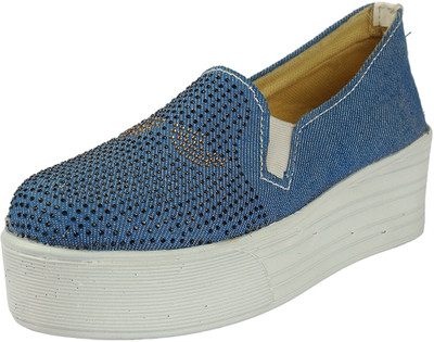 

Belly Ballot Loafers For Women(Blue, Skyblue