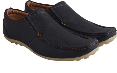 

Crunx British Style Driving Shoes For Men(Navy, Black