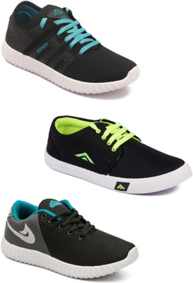 

Asian men's casual & running shoes combo pack of 3 Casuals For Men(Multicolor