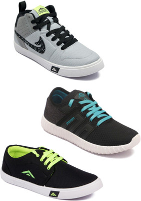 

Asian men's casual & sports shoes combo pack of 3 Walking Shoes For Men(Multicolor