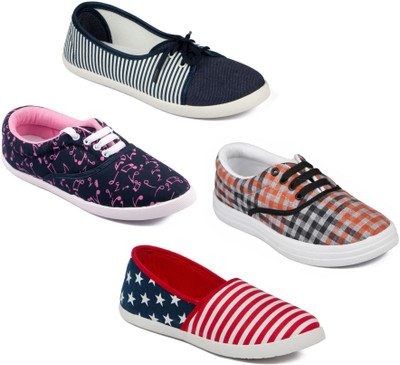 

Asian Women Casual & Running Shoes Combo Pack of 4 Sneakers For Women(Multicolor